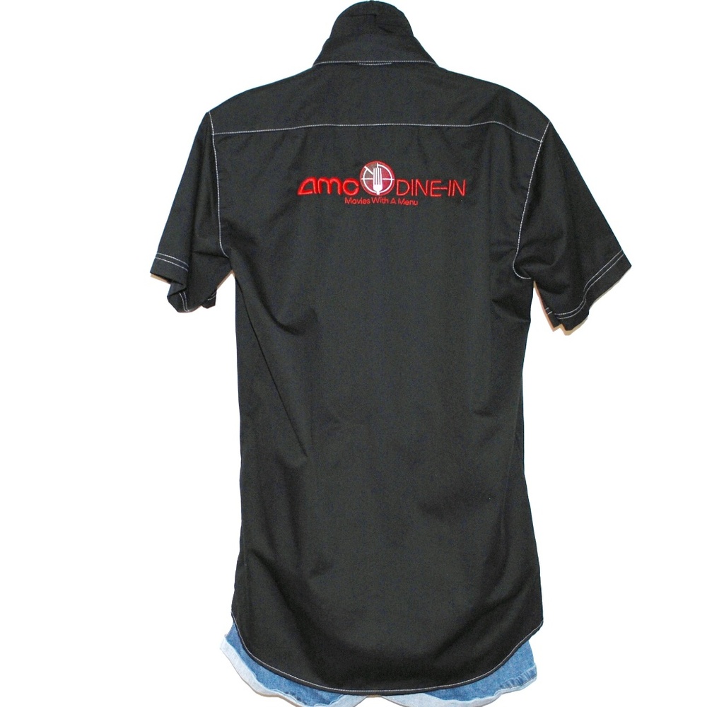 Unisex Amc Movie Theater Uniform Bowling Shirt Top